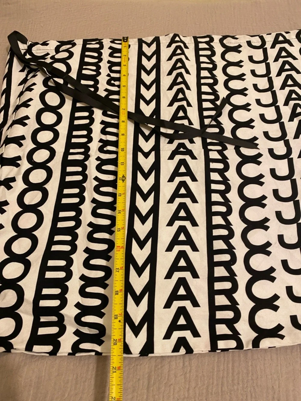 Marc Jacobs Black & White Logo Drawstring Dust Bag